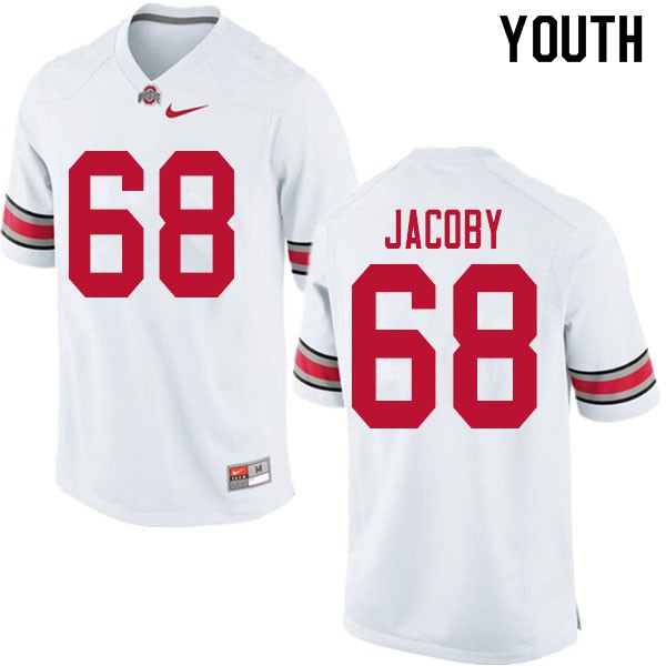 Ohio State Buckeyes #68 Ryan Jacoby Youth Stitch Jersey White OSU76004